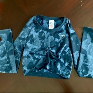 Gymshark Camo Adapt Long Sleeve Crop Top